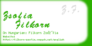 zsofia filkorn business card